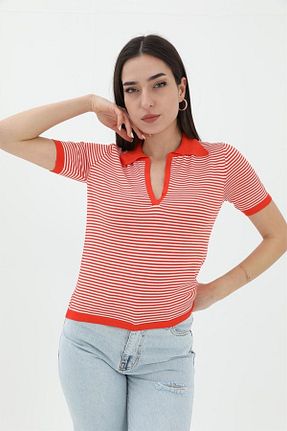 لباس نارنجی زنانه تریکو Genel Markalar - کد 747850962