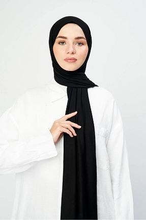 شال مشکی زنانه پنبه ای Ebruli - کد 748043230