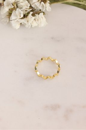 انگشتر نقره طلائی زنانه 925 عیار Silvano Jewelry - کد 748199694