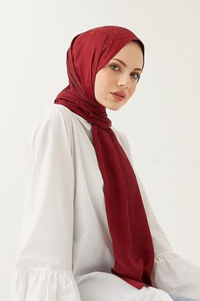 شال زرشکی زنانه پنبه پلی استر Nilbutik - کد 748234943