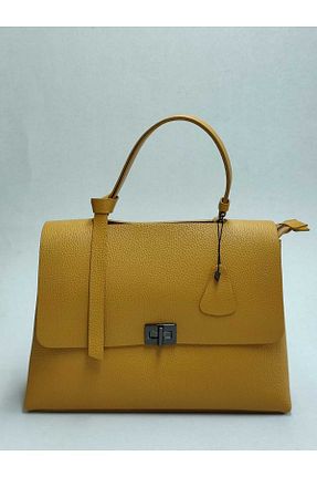 کیف دستی زرد زنانه سایز متوسط deri - کد 748270604