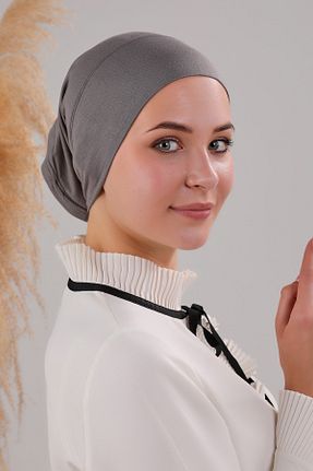 کلاه شنای حجاب طوسی زنانه Melodi Scarf - کد 740828560