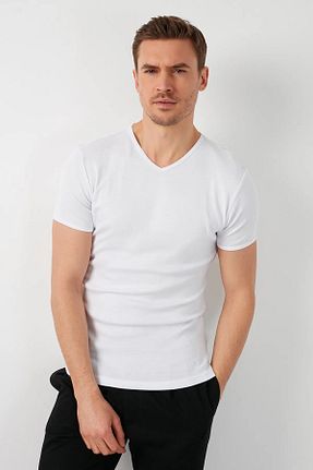 تیشرت سفید مردانه اسلیم فیت VERDONE - کد 748692392