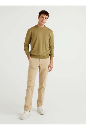 شلوار بژ مردانه اسلیم فیت Benetton - کد 748765315