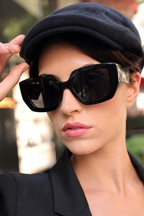 عینک آفتابی مشکی زنانه UV400 Babafiyatlar - کد 357911828