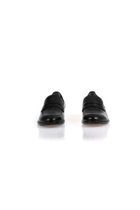 کفش کلاسیک مشکی مردانه چرم طبیعی پاشنه کوتاه ( 4 - 1 cm ) پاشنه پر کد 749522482