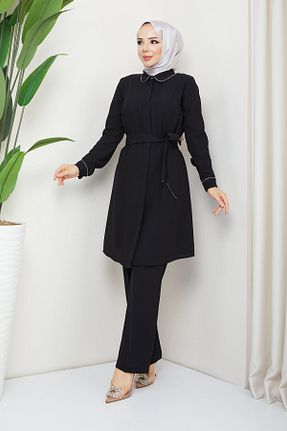 ست بالاتنه و پائین تنه حجاب مشکی زنانه رگولار BELLİNA - کد 749533949