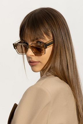 عینک آفتابی نارنجی زنانه UV400 Yves Saint Laurent - کد 749539884