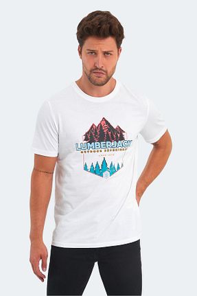 تیشرت سفید مردانه یقه دوچرخه Lumberjack - کد 749549393