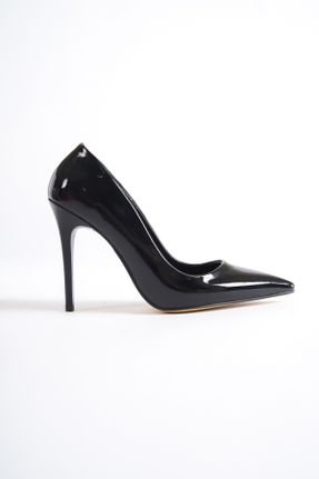 کفش مجلسی مشکی زنانه پاشنه متوسط ( 5 - 9 cm ) پاشنه نازک چرم مصنوعی کد 123723102