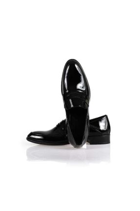 کفش کلاسیک مشکی مردانه چرم طبیعی پاشنه کوتاه ( 4 - 1 cm ) پاشنه پر کد 749596176