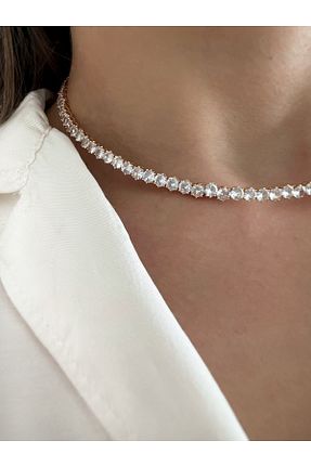 گردنبند جواهر طلائی زنانه زیرکن ToffyStore - کد 749644820