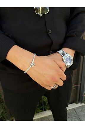 دستبند جواهر طوسی زنانه سنگ طبیعی Padore Accessory - کد 749652135