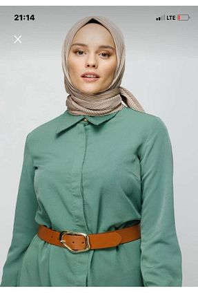 روسری بژ پنبه ای Nilbutik - کد 749656789
