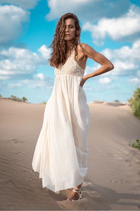 لباس بژ زنانه بافتنی Dut Project - کد 52434725