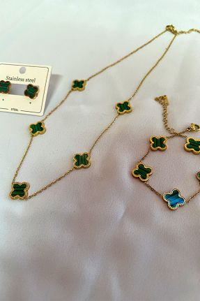 ست استیل طلائی زنانه 3 تایی COŞKUN STORE - کد 749936509
