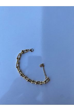 دستبند استیل (فولاد) طلائی زنانه استیل ضد زنگ BORENO - کد 748893570