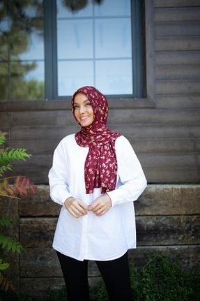 شال زرشکی زنانه ویسکون ELANS - کد 749474605