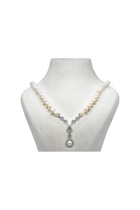 گردنبند مروارید سفید مروارید فرهنگی Ahsen - کد 749487678