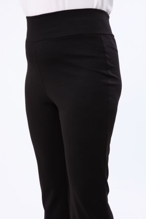 ساق شلواری سایز بزرگ مشکی زنانه بافت فاق بلند کد 260057620