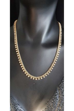گردنبند جواهر زرد زنانه برنجی vogutima - کد 749610562