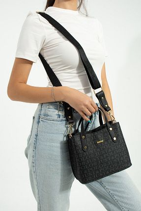 کیف دوشی مشکی زنانه چرم مصنوعی Just Polo - کد 749643944