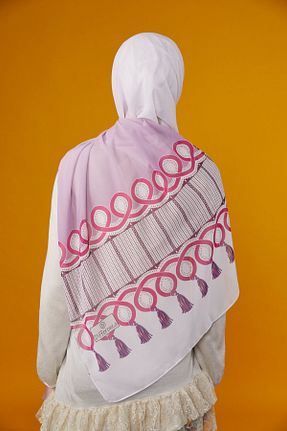 شال صورتی زنانه شیفون Differenza - کد 749847997