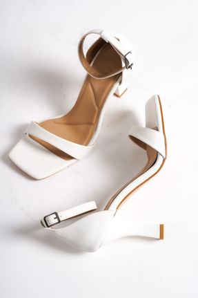 کفش پاشنه بلند کلاسیک سفید زنانه چرم مصنوعی پاشنه متوسط ( 5 - 9 cm ) پاشنه نازک کد 148007224