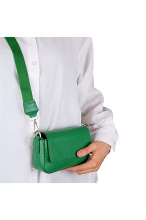 کیف دوشی سبز زنانه چرم مصنوعی Bagacar - کد 749883106
