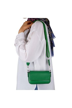 کیف دوشی سبز زنانه چرم مصنوعی Bagacar - کد 749883106