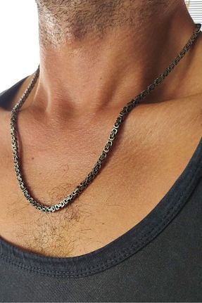 گردنبند استیل ( فولاد ) طوسی مردانه استیل (فولاد) Ayya Aksesuar - کد 749663452