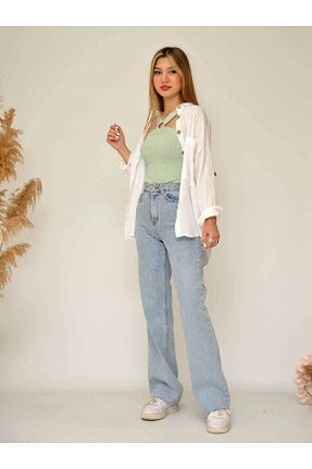 شلوار جین آبی زنانه پاچه تنگ Bella denim - کد 749695590