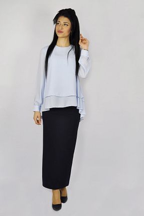 دامن حجاب سرمه ای زنانه Kalem Bym Fashion - کد 4840611