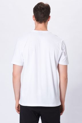 تی شرت سفید مردانه رگولار پارچه ای کد 4787143