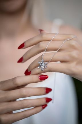 گردنبند جواهر زنانه روکش نقره Ninova Silver - کد 6981098