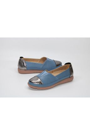کفش کژوال آبی زنانه چرم خالص MARY JANE - کد 96258741