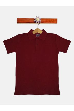 پولوشرت زرشکی بچه گانه پنبه ای A.L.M Kids - کد 32067784