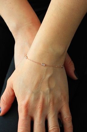 دستبند نقره صورتی زنانه Bella Gloria - کد 32408886