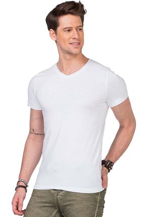 تیشرت سفید مردانه اسلیم فیت Cipo&Baxx - کد 32525180