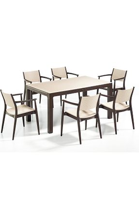 ست باغچه قهوه ای پلاستیک Novussi - کد 32521701