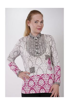 بلوز طوسی زنانه ساده Sude - کد 33321078