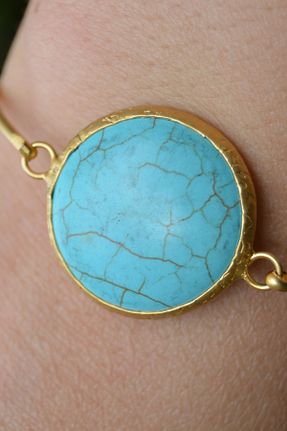 دستبند جواهر آبی زنانه سنگ طبیعی Stoneage - کد 32253395