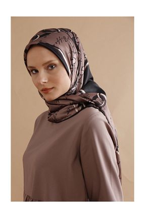 روسری قهوه ای پلی استر Differenza - کد 35289185