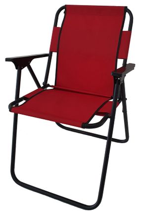 صندلی کمپ قرمز فلزی تکی کد 96697297