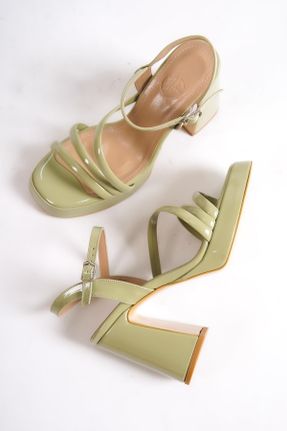 کفش پاشنه بلند کلاسیک سبز زنانه چرم مصنوعی پاشنه پلت فرم پاشنه بلند ( +10 cm) کد 739506315