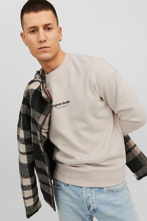 سوئیشرت سفید مردانه چاپی Jack & Jones - کد 749631172