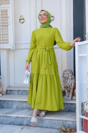 لباس سبز زنانه اسلیم فیت بافتنی مخلوط پلی استر کد 747710648