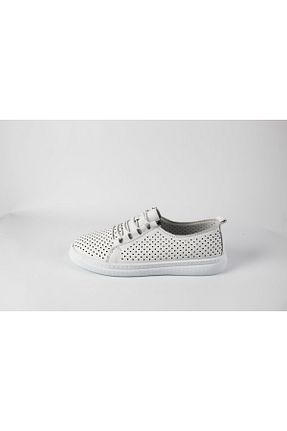 کفش اسنیکر سفید زنانه چرم اصل MRVshoes - کد 750251111