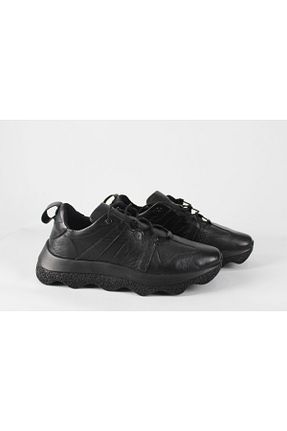 کفش اسنیکر مشکی زنانه چرم اصل MRVshoes - کد 750272956