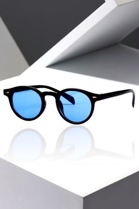 عینک آفتابی مشکی زنانه 49 UV400 استخوان سایه روشن گرد کد 750429681